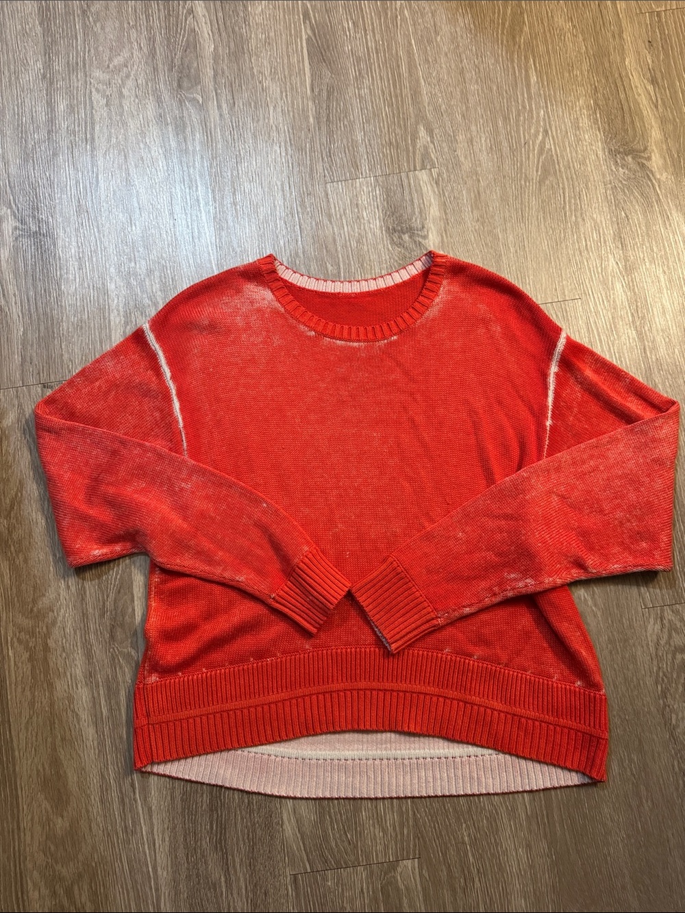 lululemon athletica washed red cashlu sweater
